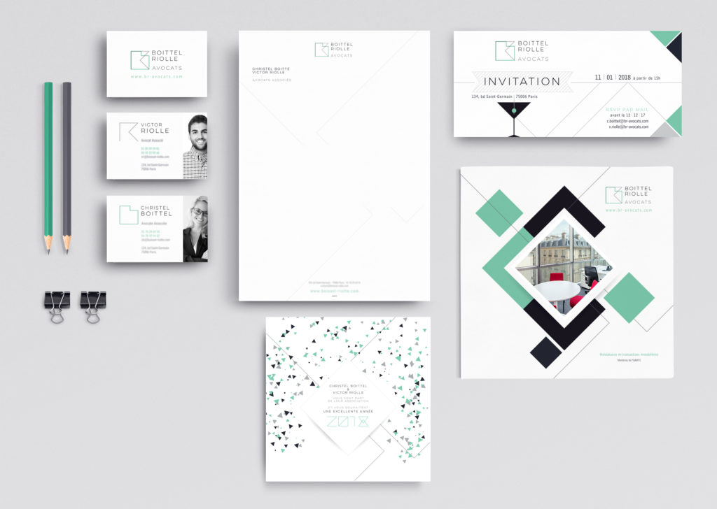 IDENTITE-Avocats-Papeterie - 1 Noiseau à Paris - Graphiste illustratrice Webdesigner Val de Marne